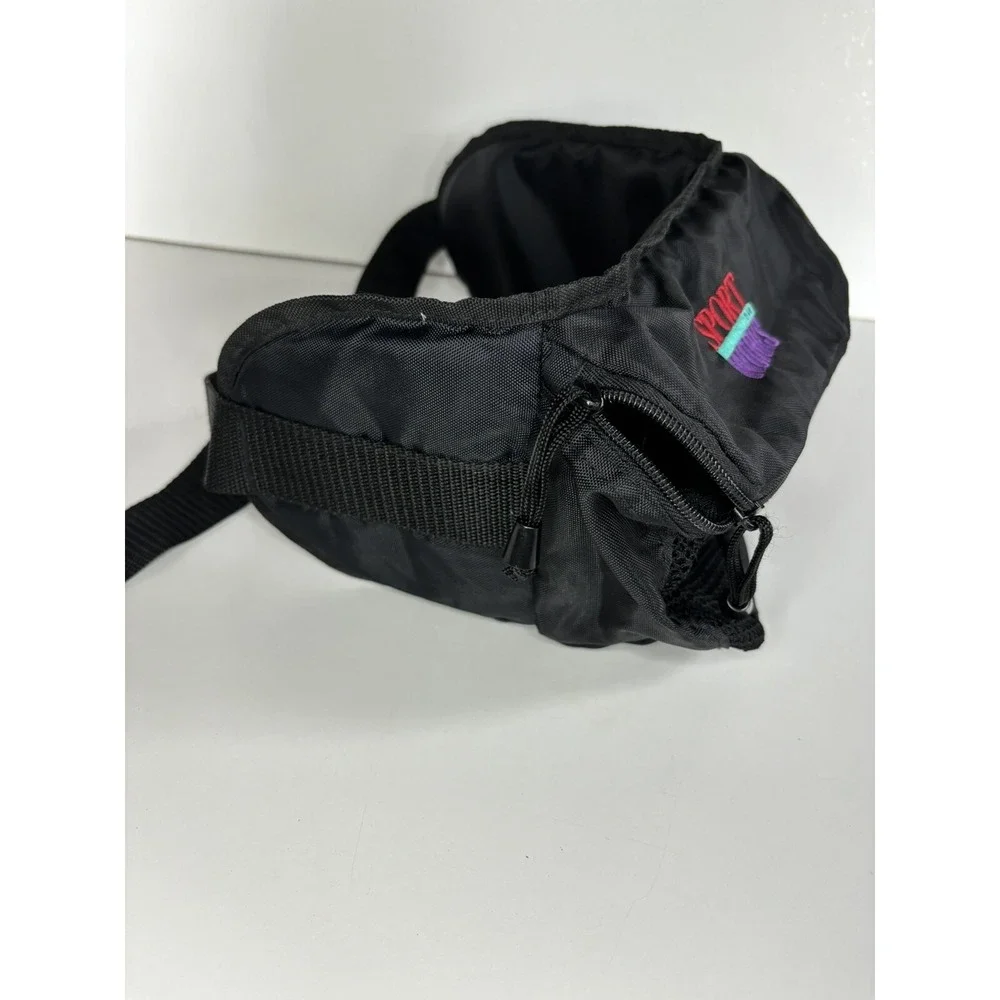 Vintage Sport Works Waist Bag Fanny Pack Black Cup Holder